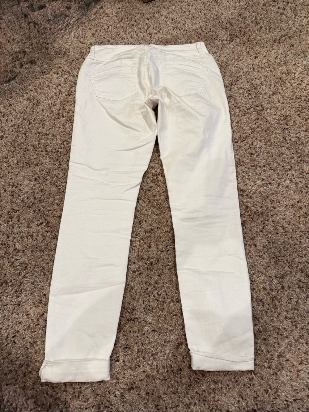 Blue Spice White Skinny Jeans with Triple-Button Waist - Picture 2 of 2